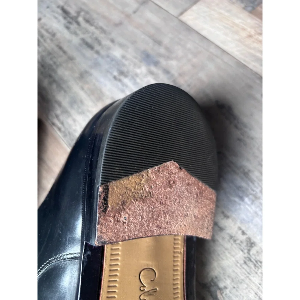 Cole Haan Black Leather Cap Toe Derby Dress Shoes Goodyear Welt 12D